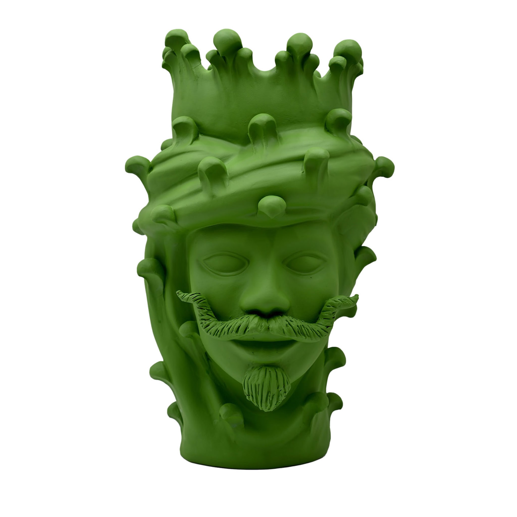 Escultura Moor's Head verde mate