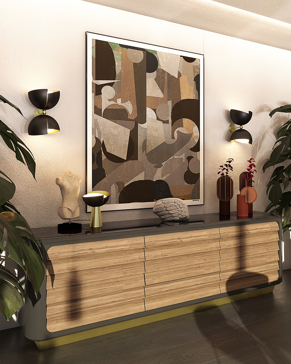 Candeeiro de parede ilusão