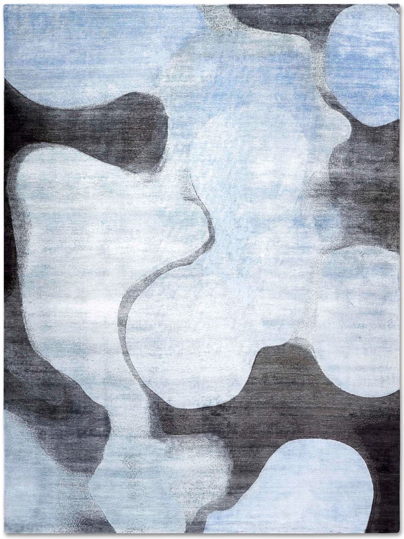 Tapete Azul Feito à Mão Luxury | Tamanho: 305 × 427 cm