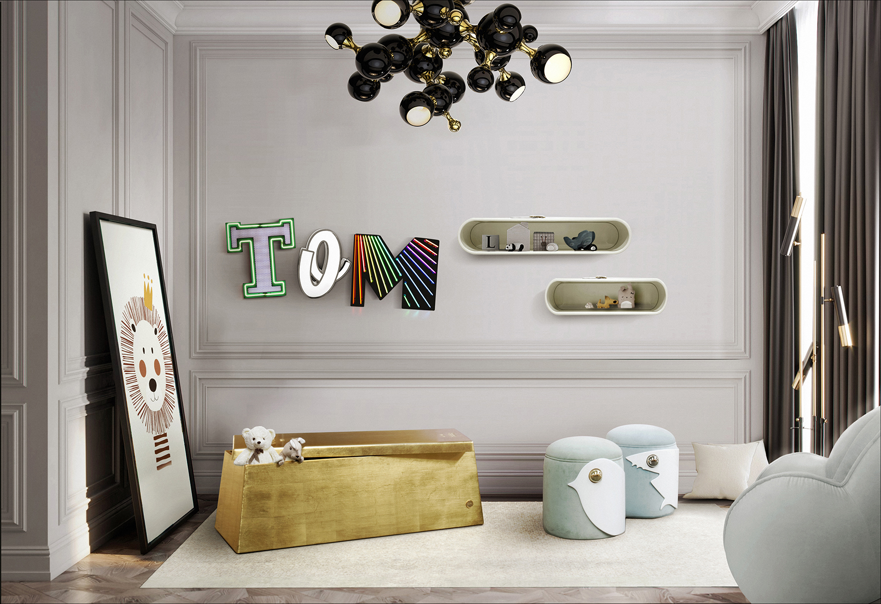 Candeeiro suspenso teto molecular - 2