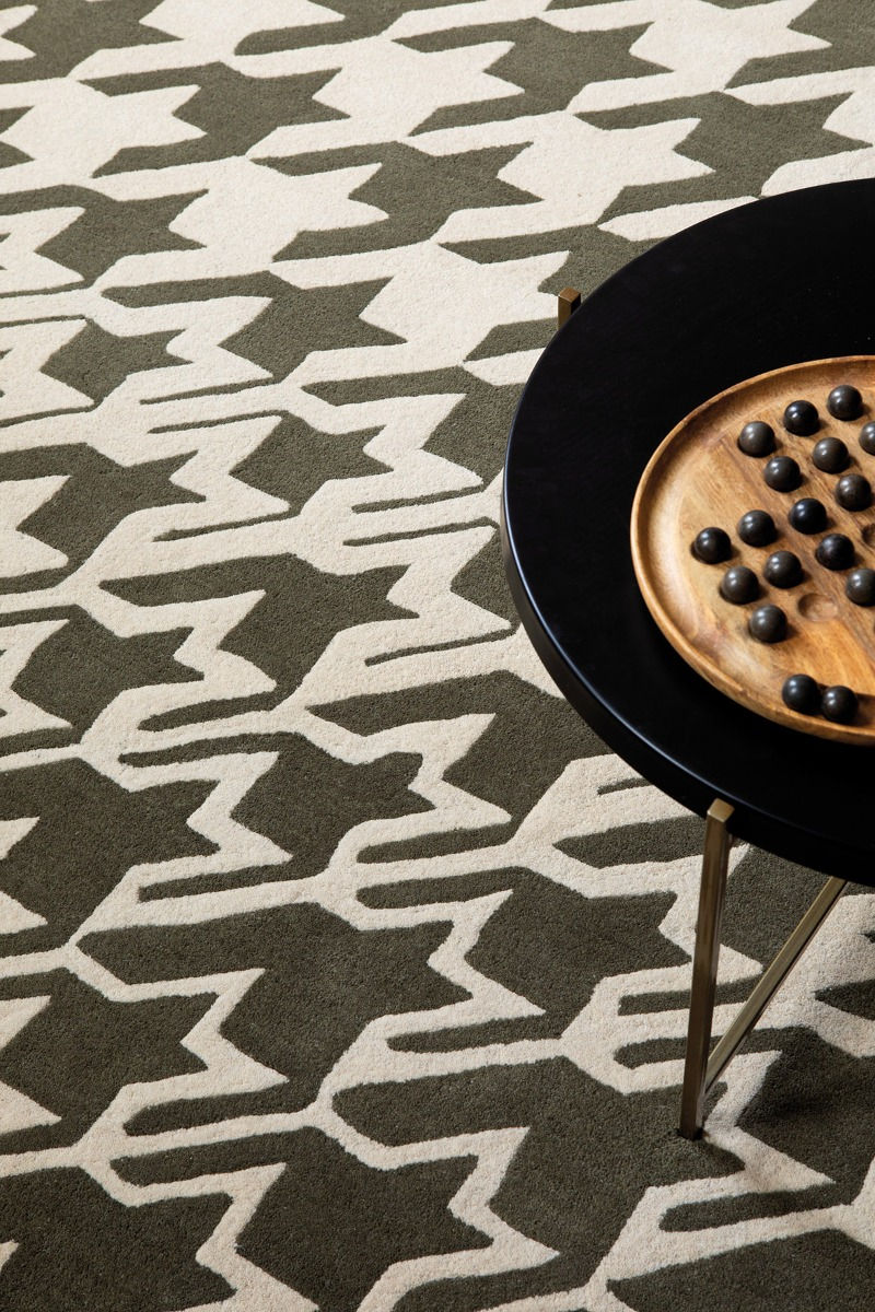 Tapete Houndstooth Cinzento