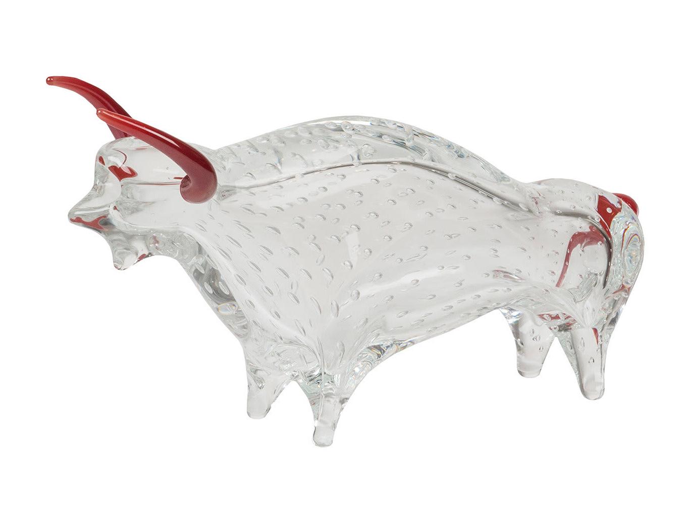 Figura Decorativa Touro em Vidro