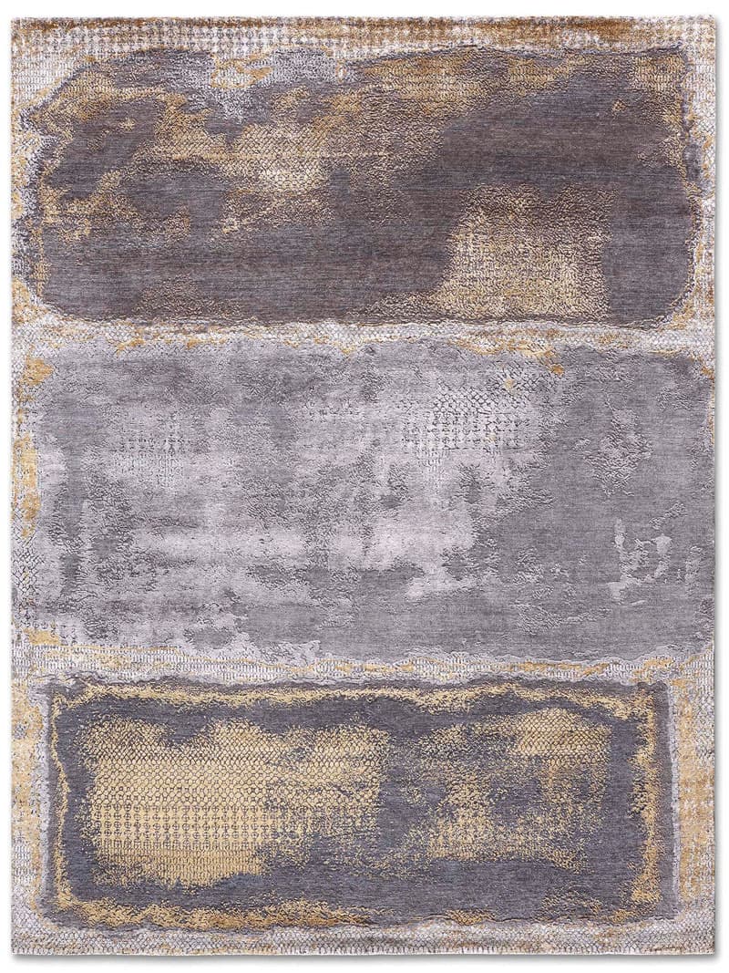Tapete Gold Silver Tecido à Mão | Tamanho: 122 × 183 cm