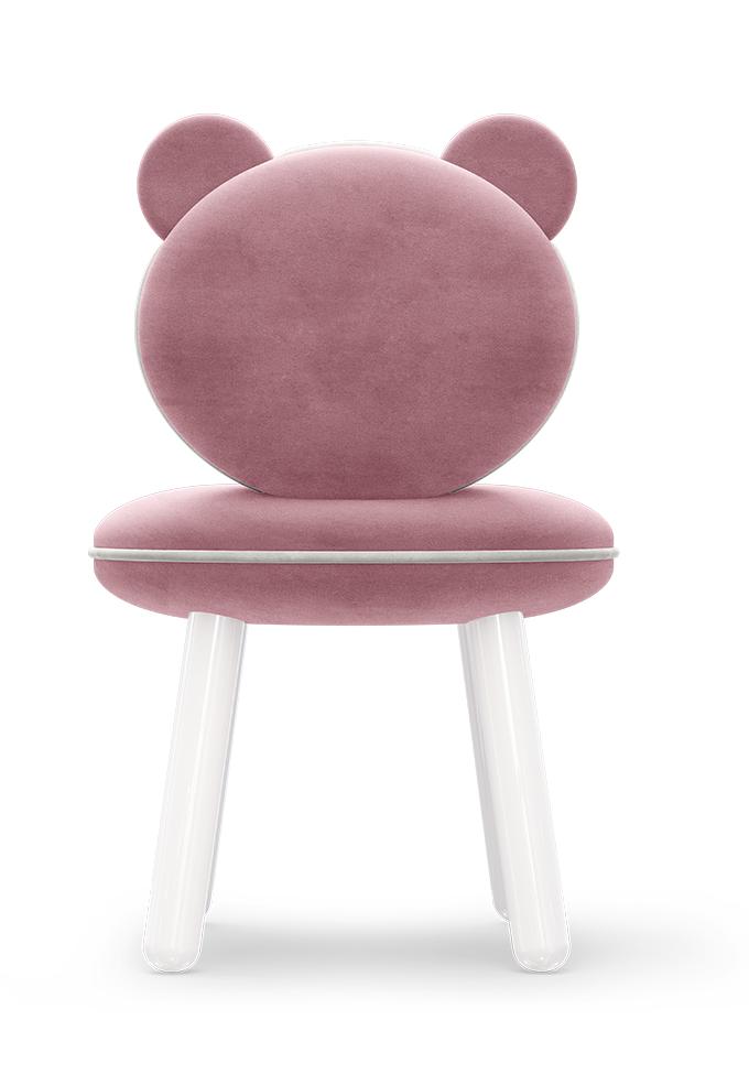 Cadeira infantil Fluffy Bear rosa