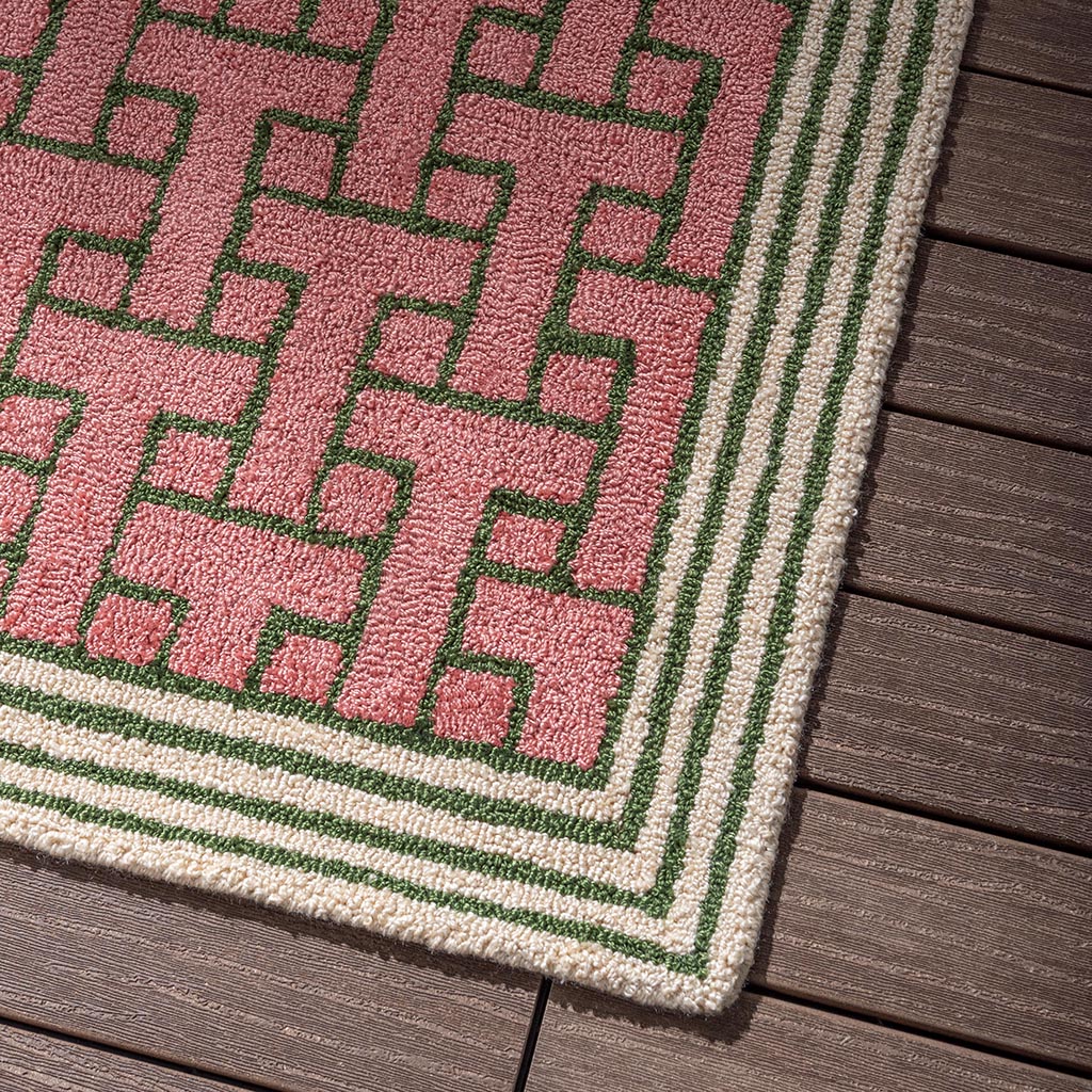 Tapete Exterior Monogram Rosa | Tamanho: 160 × 230 cm