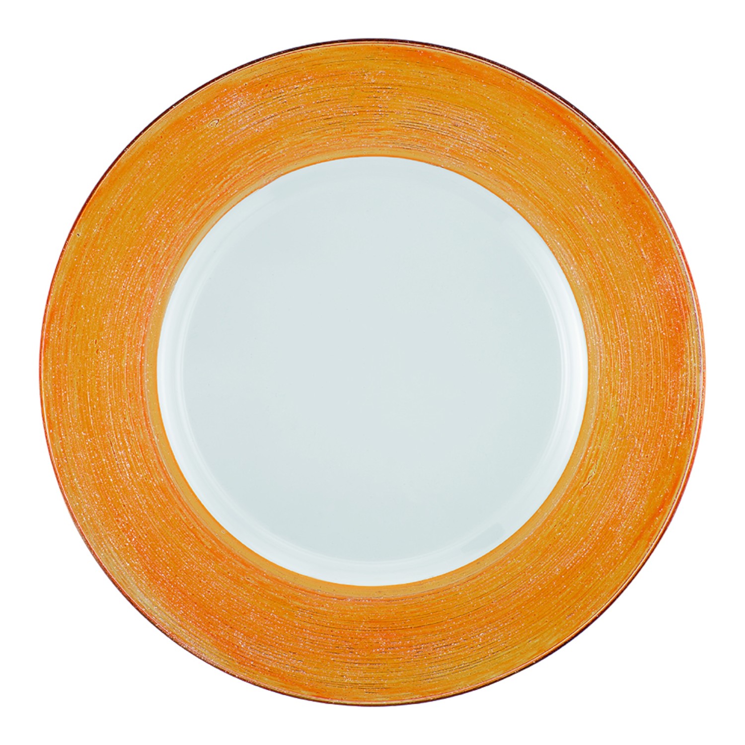 Sousplat Laranja com Fio Prateado