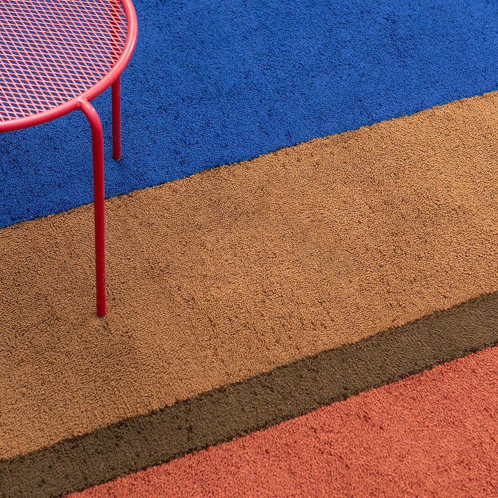 Tapete Exterior Festival Stripe Azul