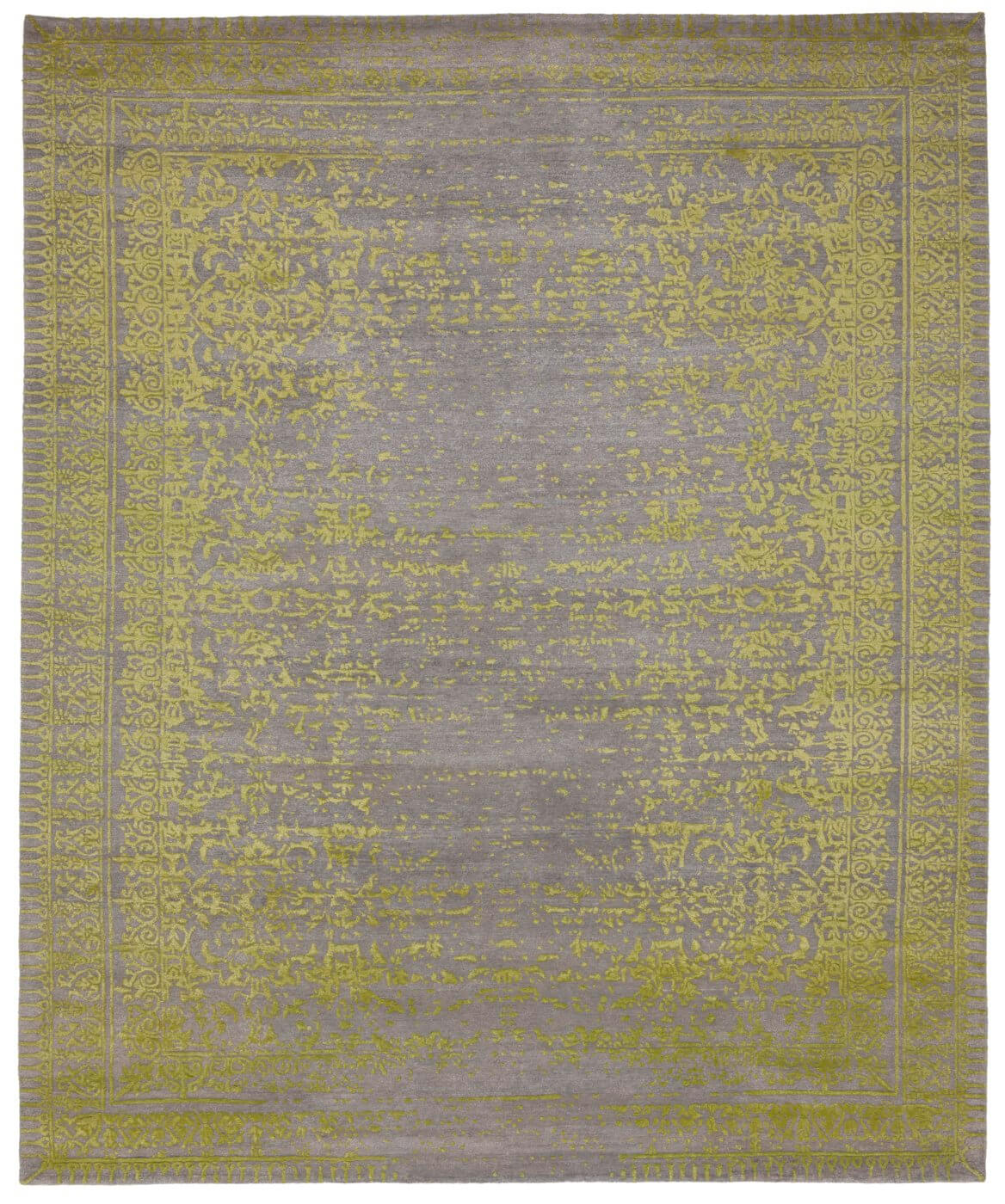 Tapete Ferrara Stomped Reverse Cinzento Amarelo | Tamanho: 350 × 450 cm