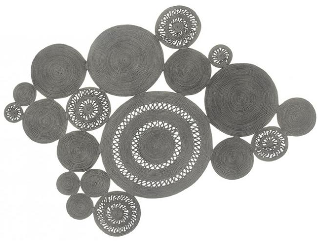 Tapete Braided Patchwork Prateado | Tamanho: 200 × 300 cm