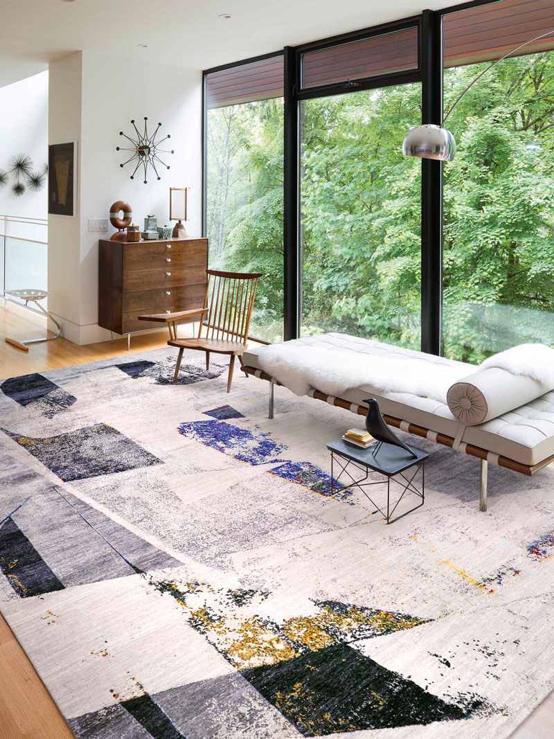 Tapete Original Cinzento Tecido à Mão