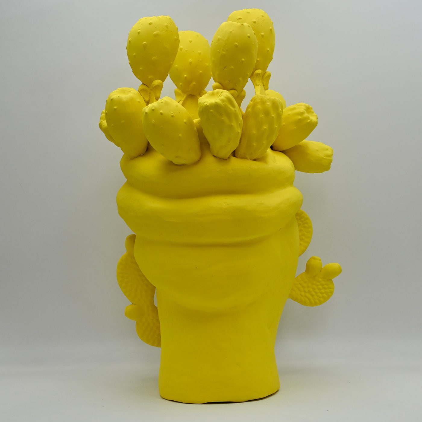 Escultura única Moor's Head amarela