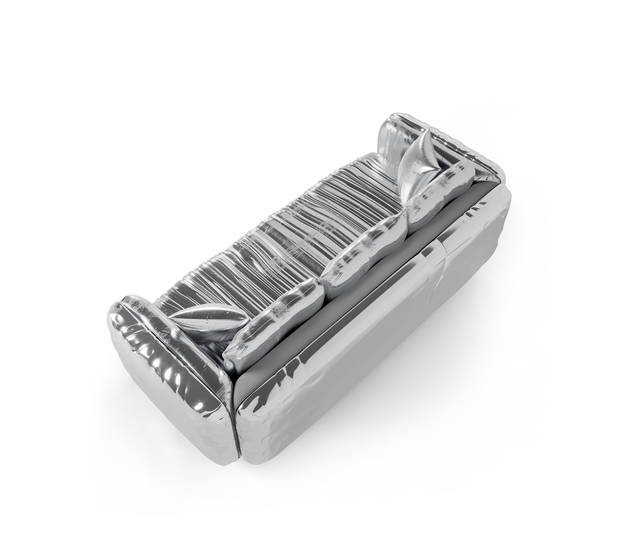 Sofá Luxe Prateado Imperia