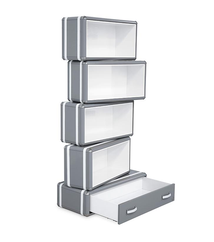 Estante Skyline Tower cinzenta