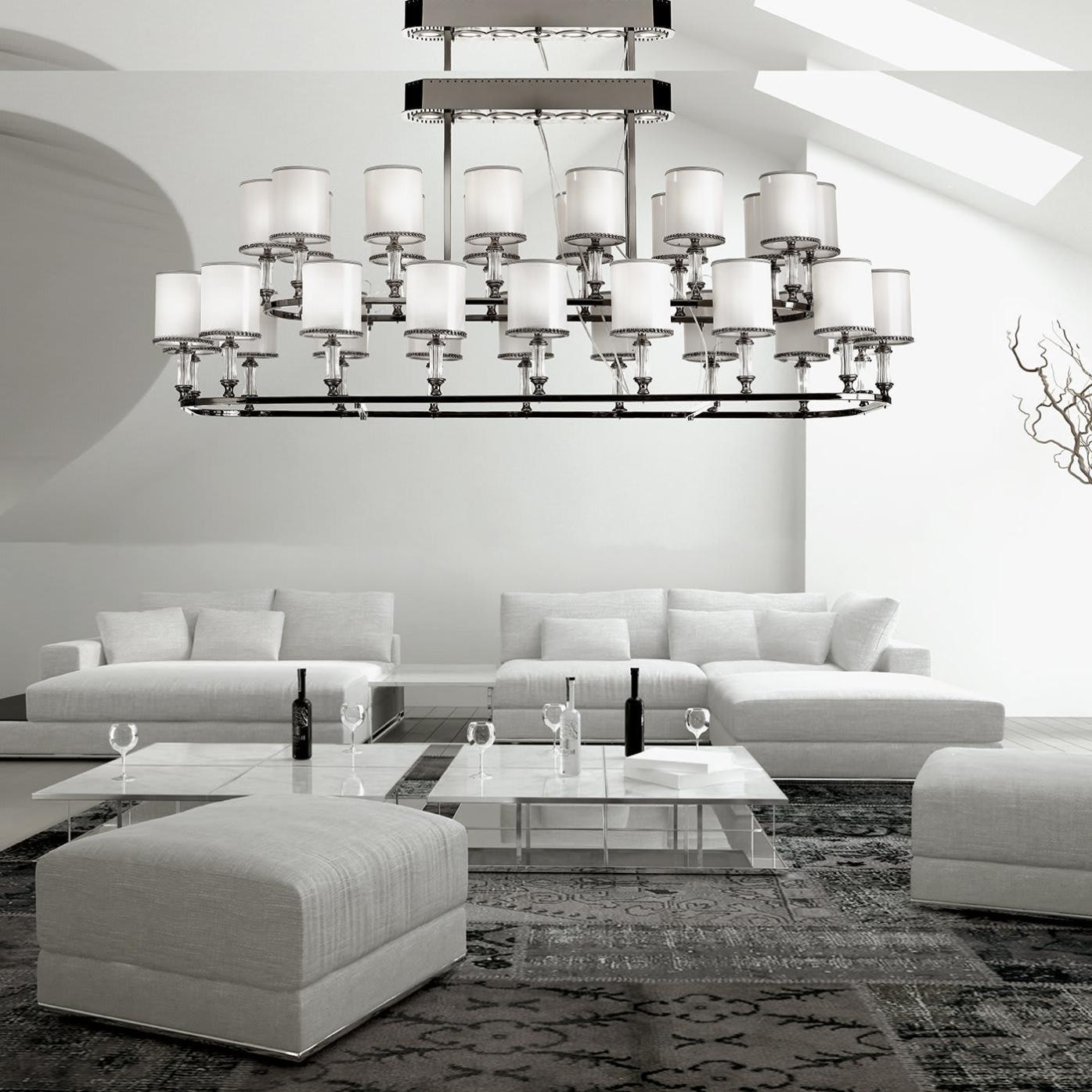 Lustre em Níquel Negro de 32 Lâmpadas