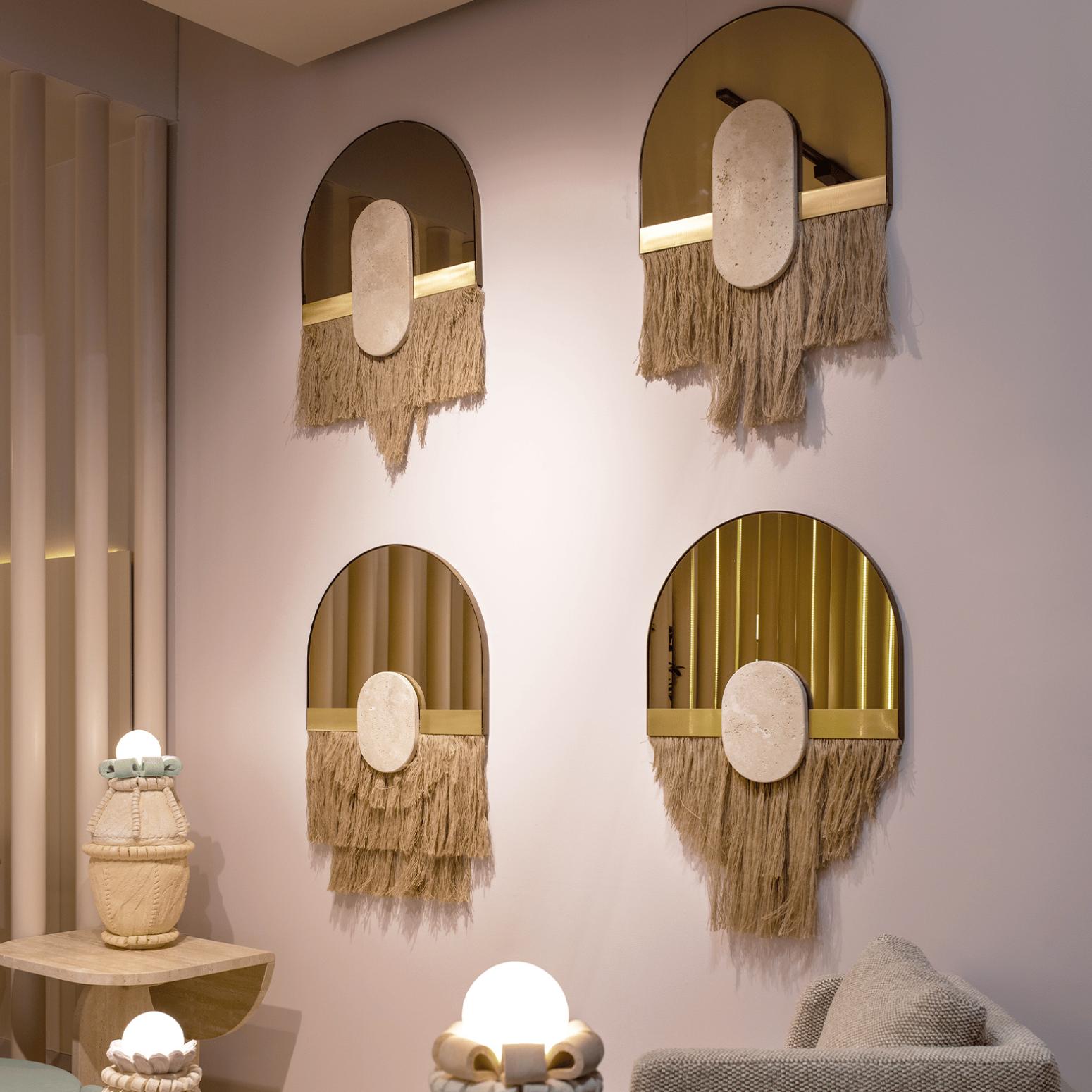 Espelho Decorativo de Parede Souk Ecru Latte