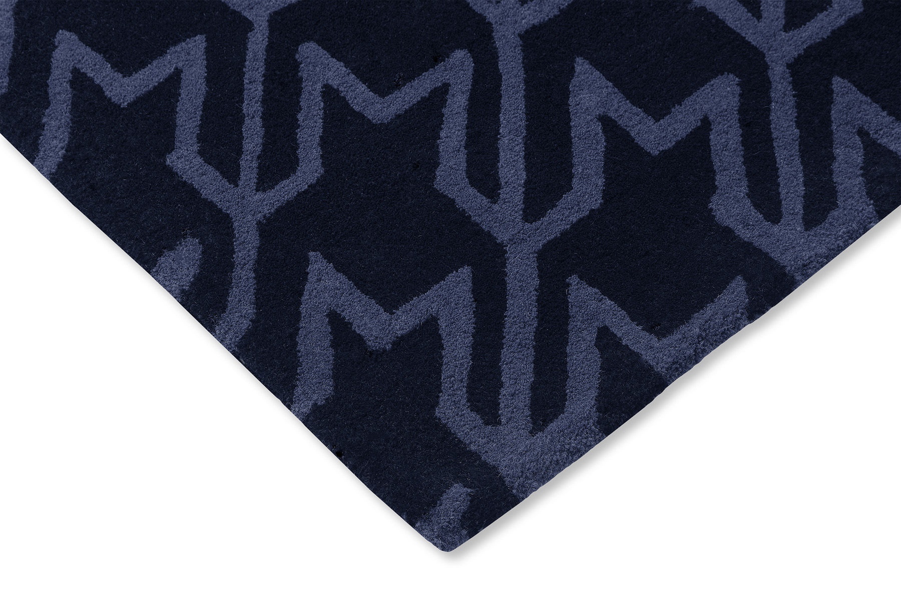 Tapete Houndstooth Azul Escuro | Tamanho: 200 × 280 cm