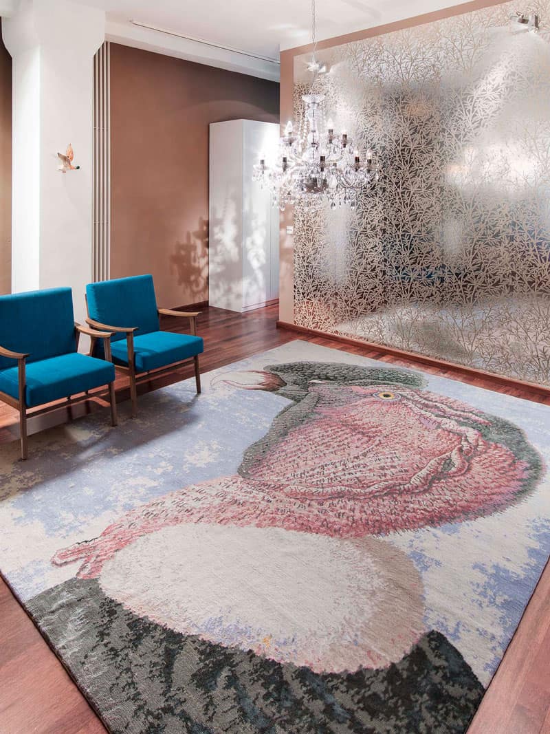 Tapete Big Bird Tecido à Mão