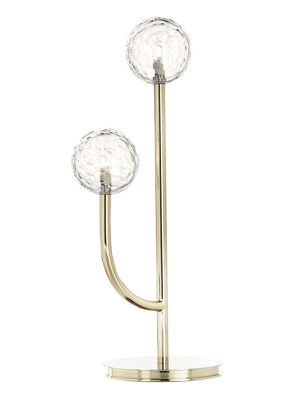 Candeeiro de Mesa Cactus Gold em Cristal