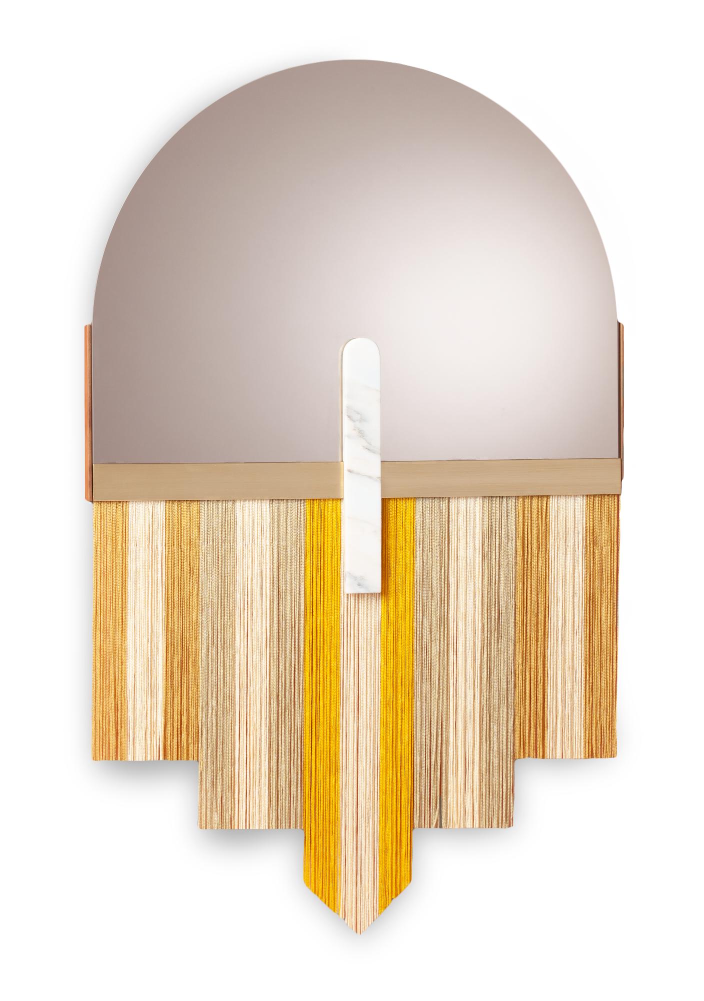 Espelho Decorativo de Parede Souk Amarelo