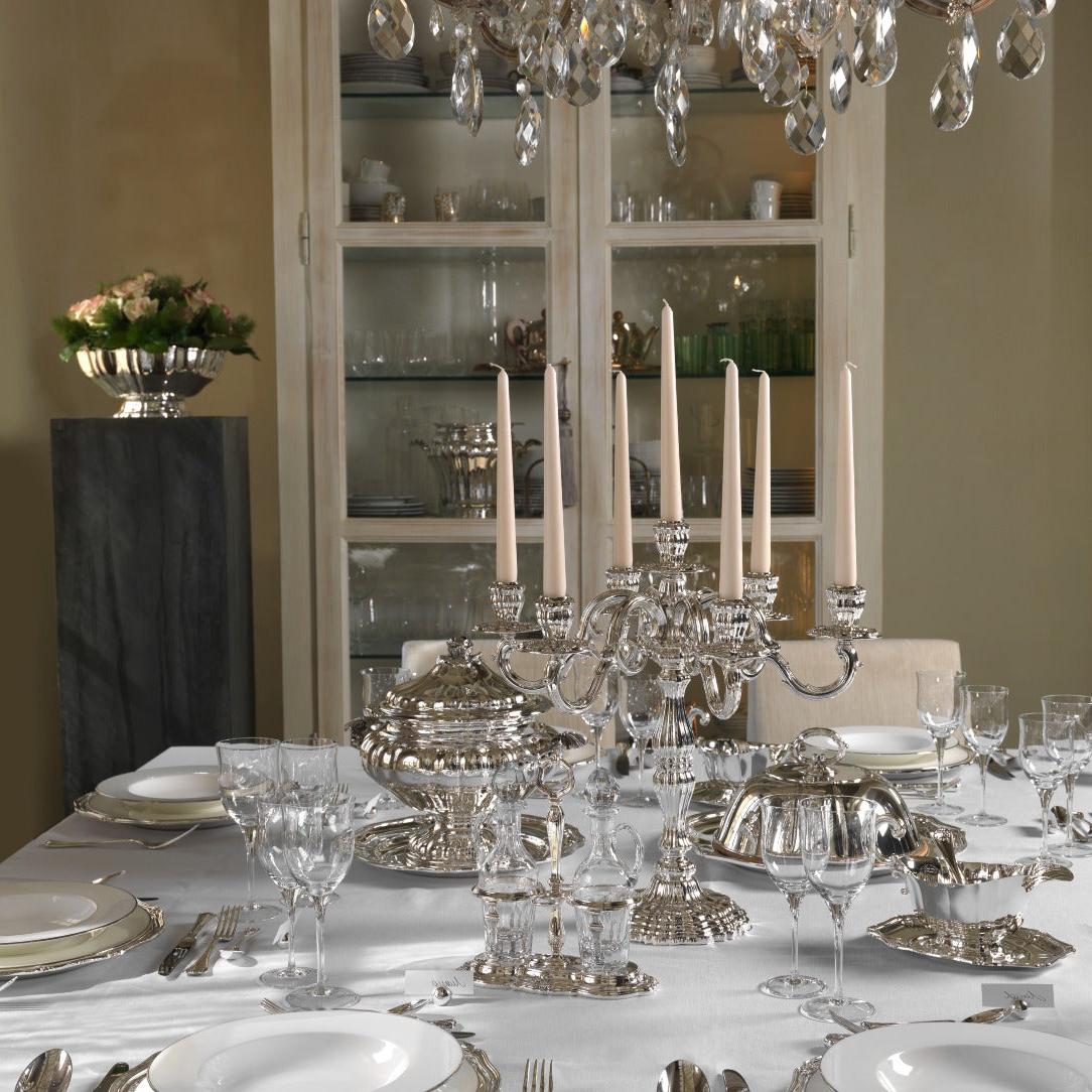 Candelabro Royal prateado | Configuração: 5-Lights Candelabro Royal prateado | Configuração: 5-Lights
