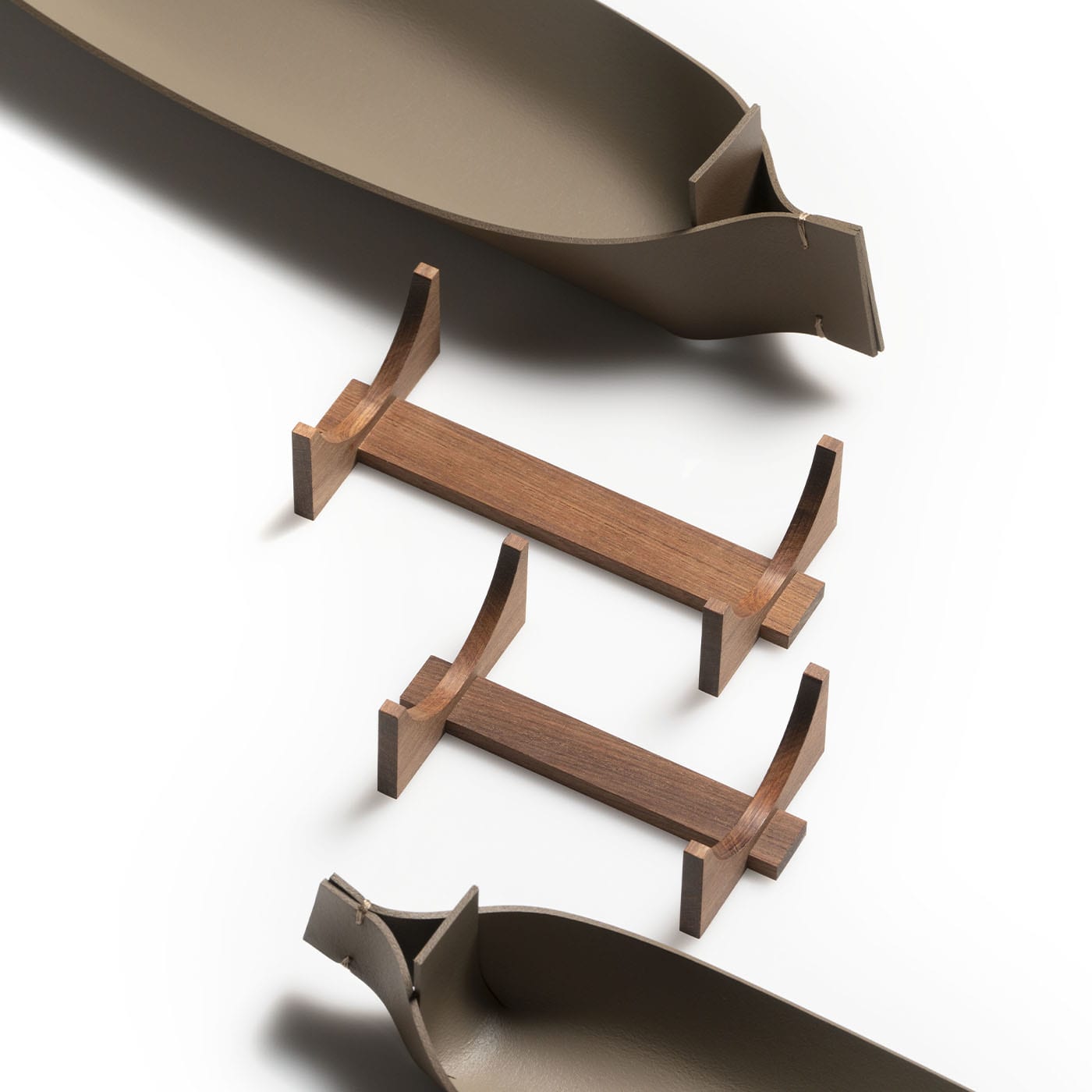 Caixa de secretária de couro Canoe