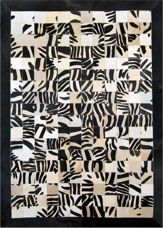 Tapete Pele de Vaca Mosaic Zebra | Tamanho: 250 × 280 cm
