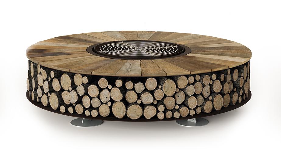 Lareira exterior madeira Zero | Dimensões: Ø 300 cm