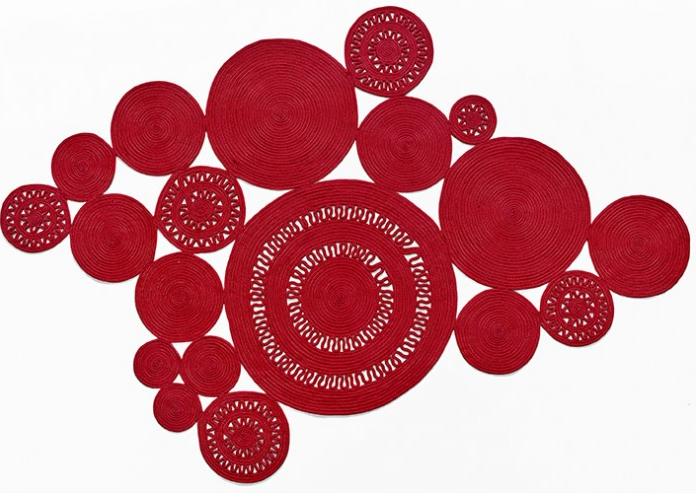 Tapete Braided Patchwork Red Beauty | Tamanho: 160 × 230 cm