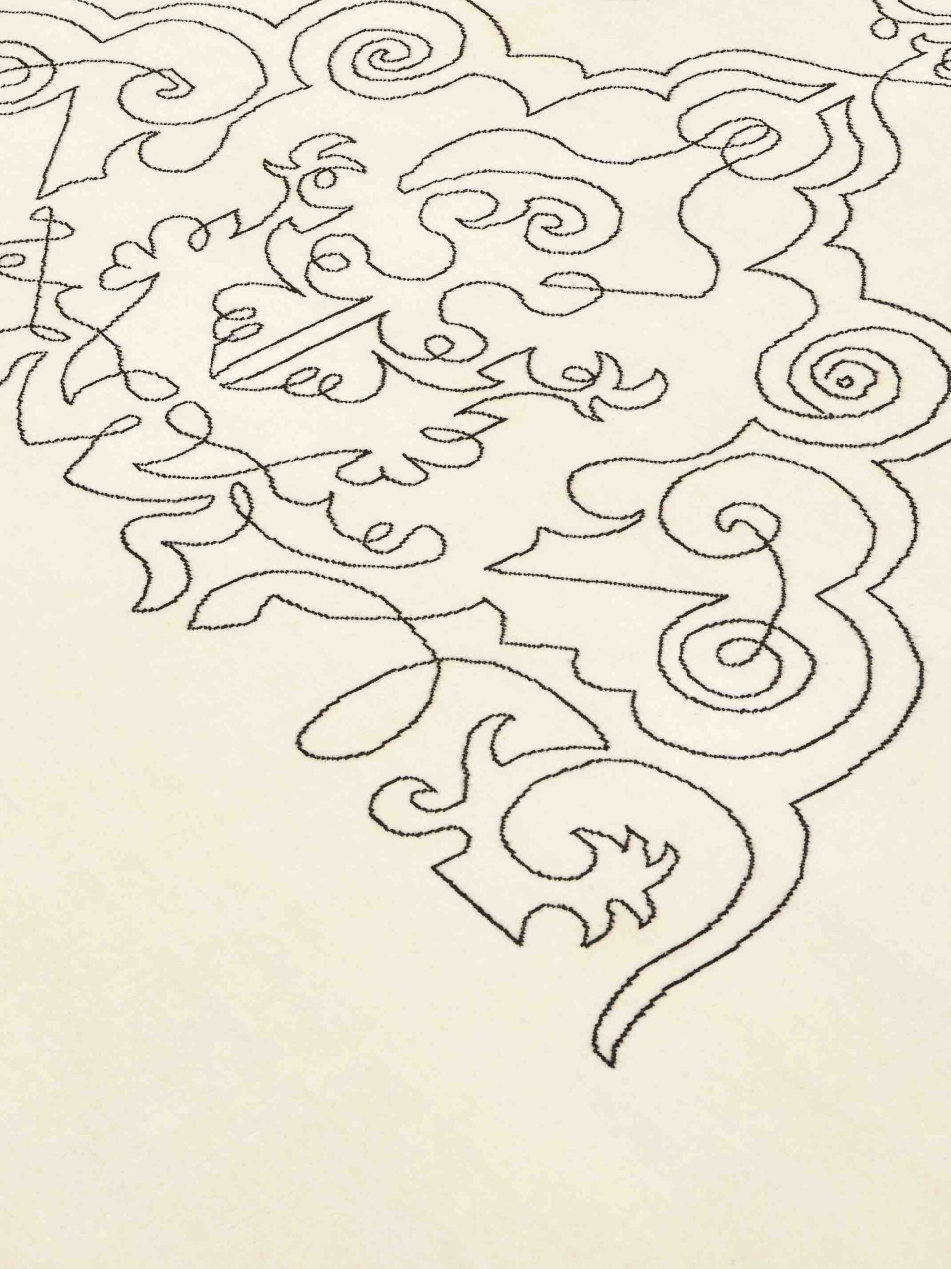 Tapete One-Stroke Tecido à Mão