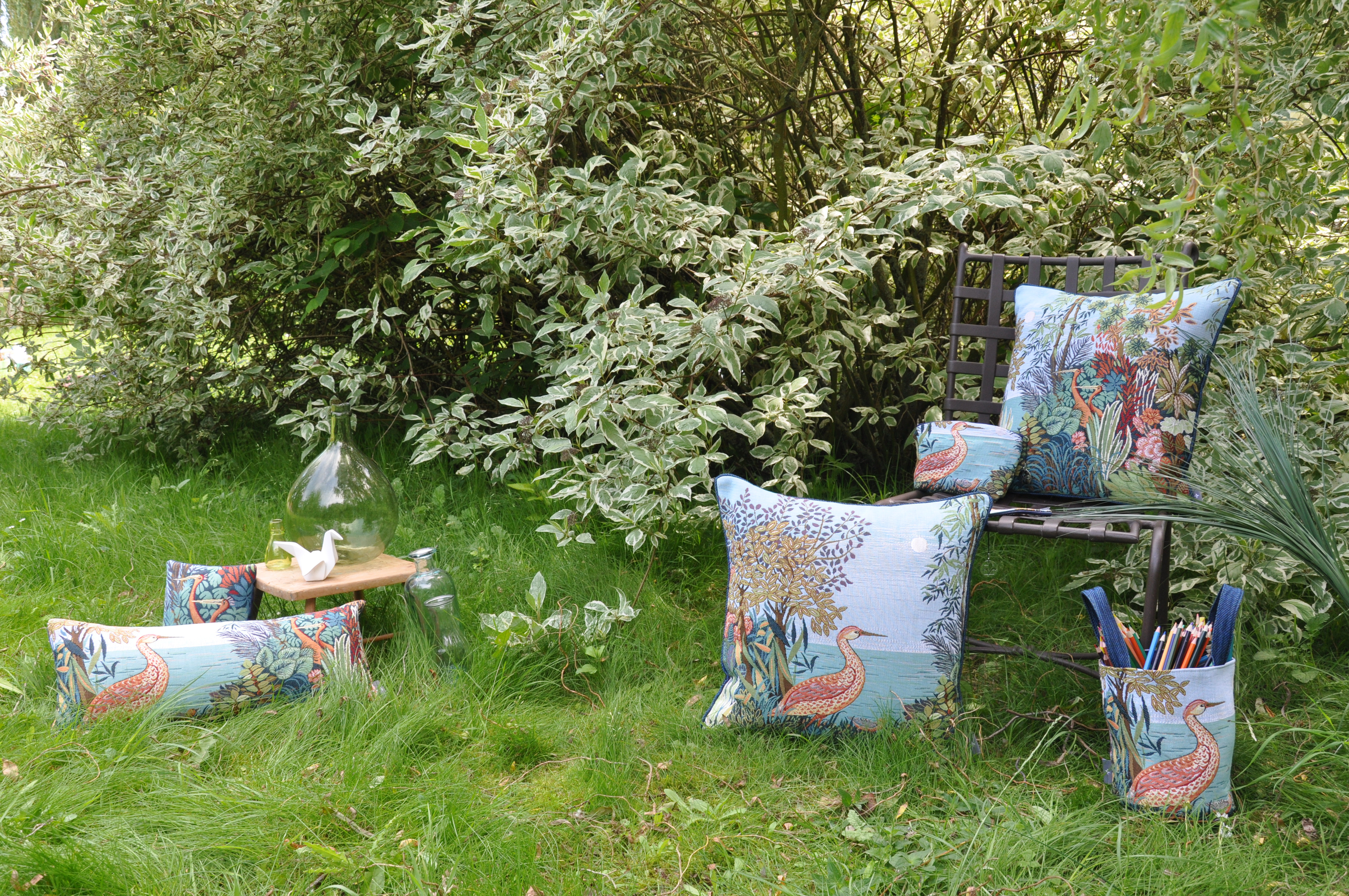 Tapeçaria garça na natureza, Anne Leurent