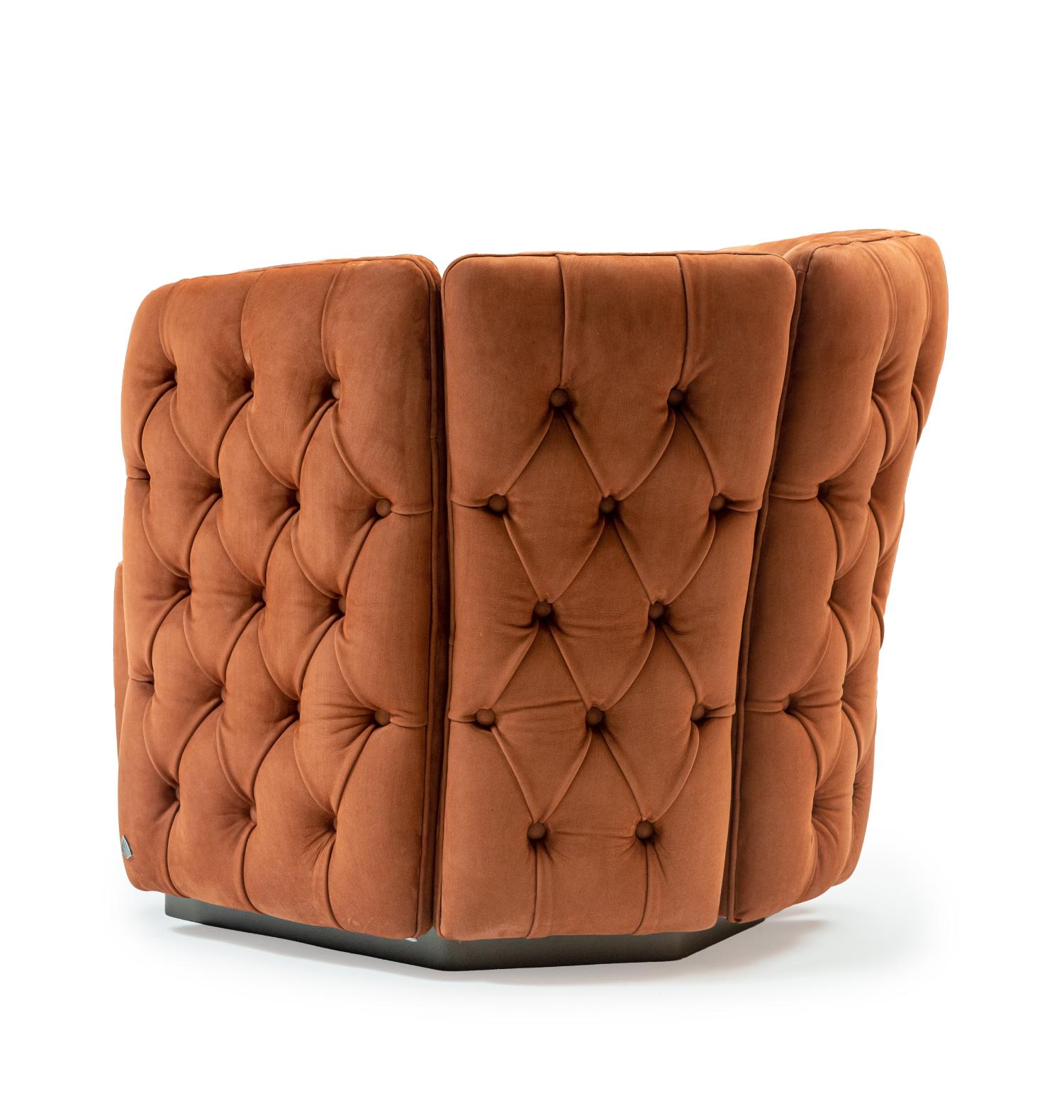 Poltrona Ford em Veludo Ferrugem