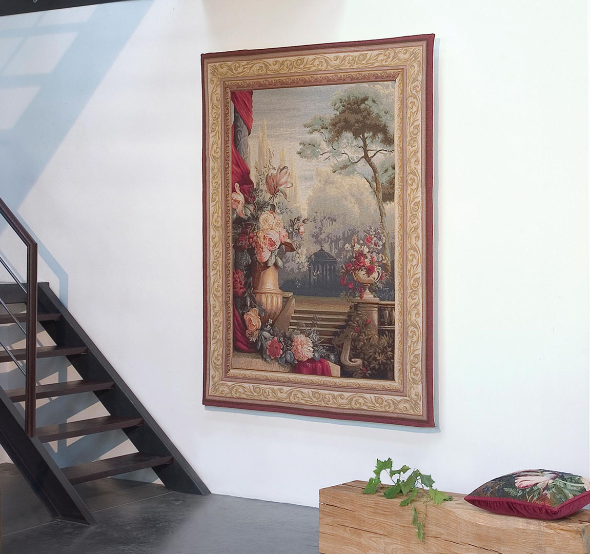 Tapeçaria bouquet e jardim | Tamanho: 110 × 150 cm
