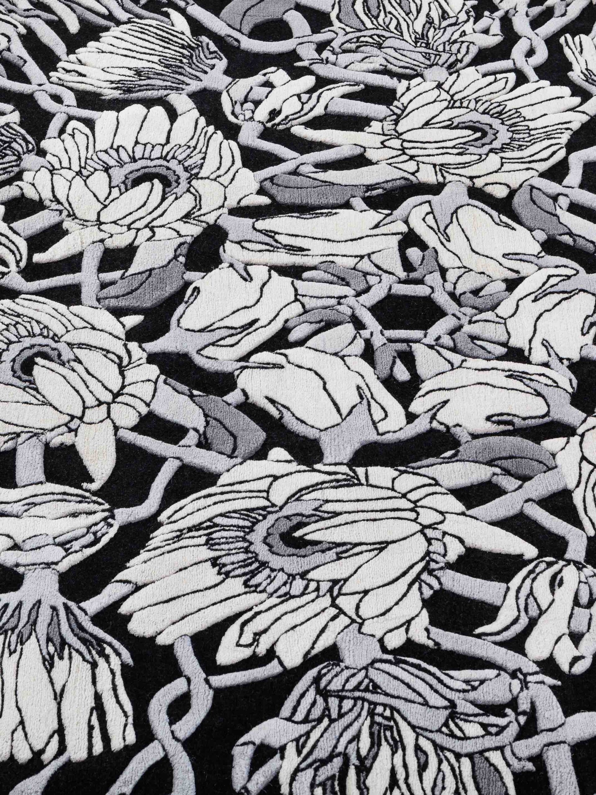 Tapete Withered Flower Tecido à Mão