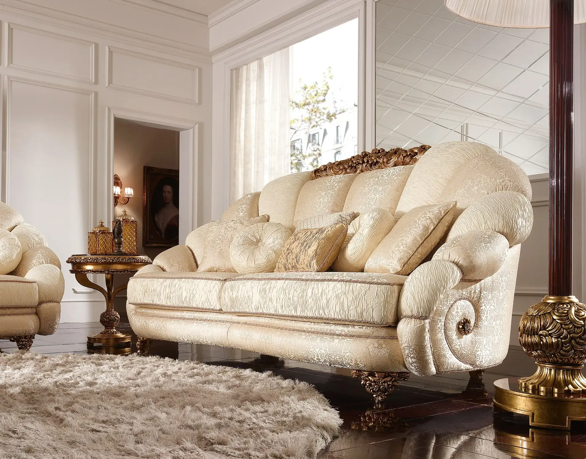 Sofá Italiano em Tecido Royal | Configuração: 2 lugares