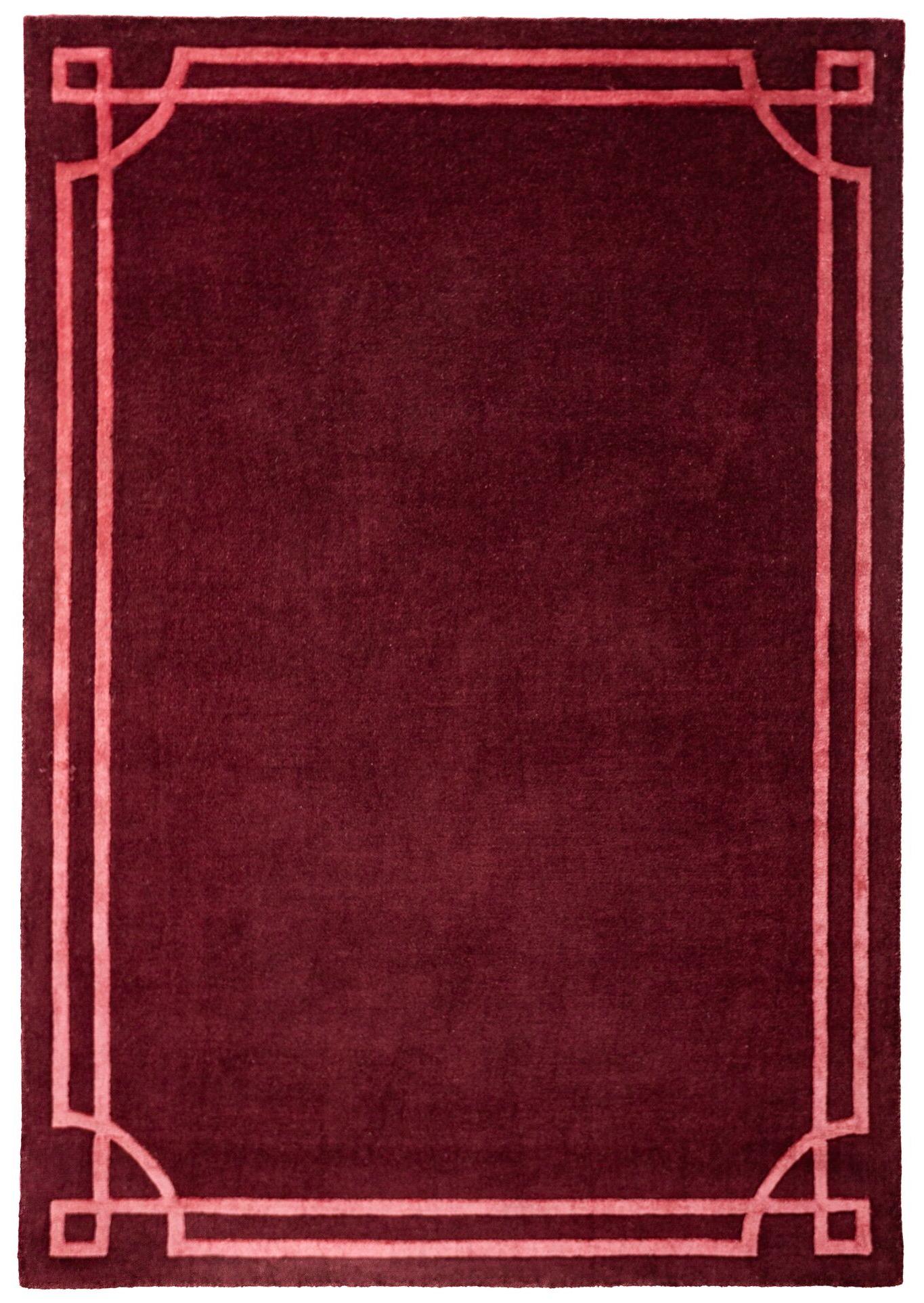 Tapete Moldura Art Deco Bordô