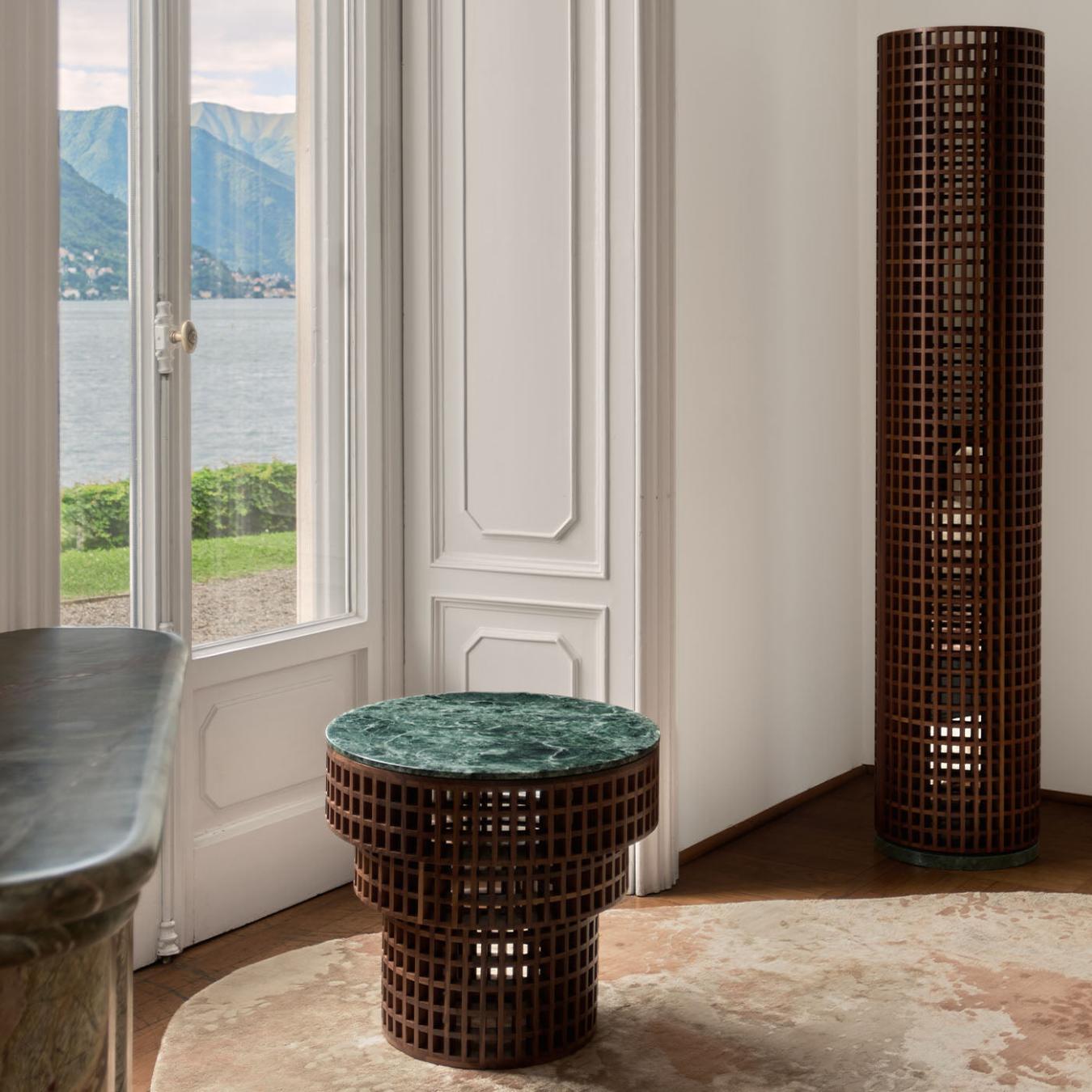 Mesa de Apoio Nogueira e Mármore