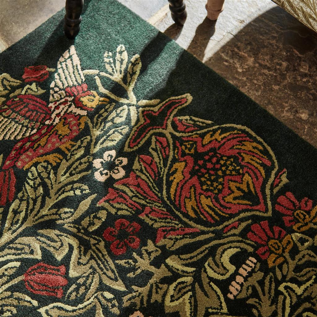 Tapete Lã Bird Tump Verde | Tamanho: 140 × 200 cm