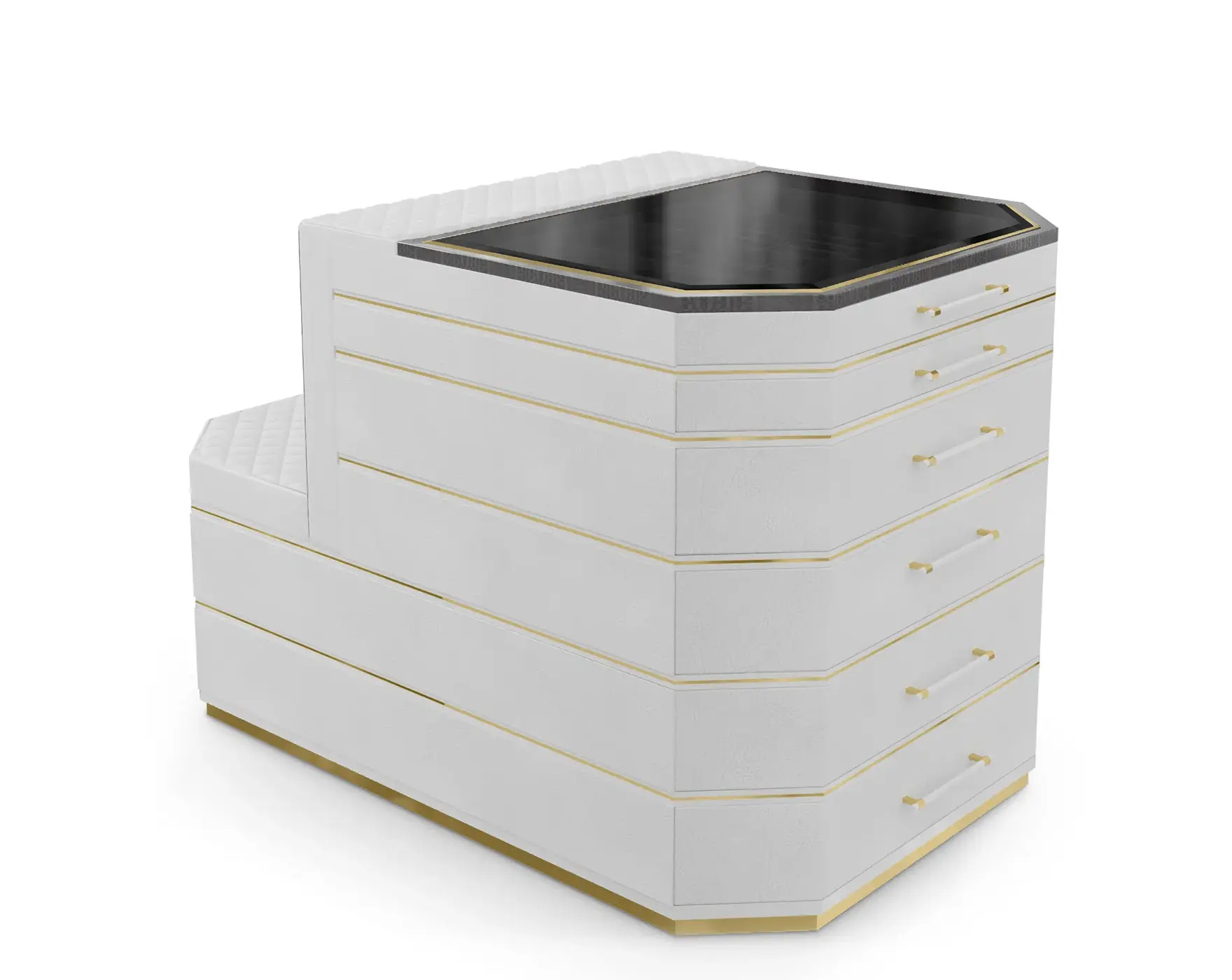 Ilha closet Cadence cinzenta