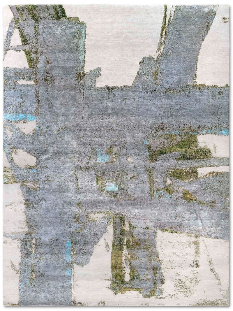 Tapete Green Rust Tecido à Mão | Tamanho: 365 × 457 cm