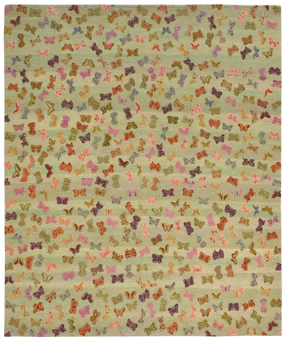 Tapete Little Butterfly Verde | Tamanho: 200 × 300 cm