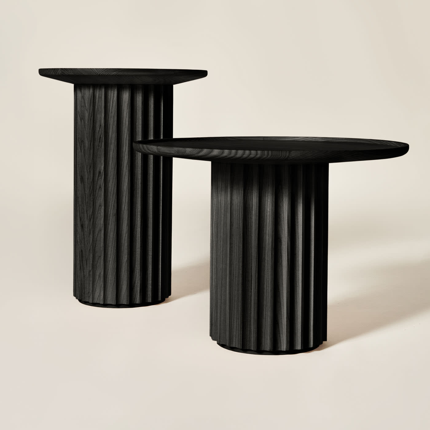 Mesa de Centro Preta Capitello | Dimensões: Ø 40 cm Mesa de Centro Preta Capitello | Dimensões: Ø 40 cm