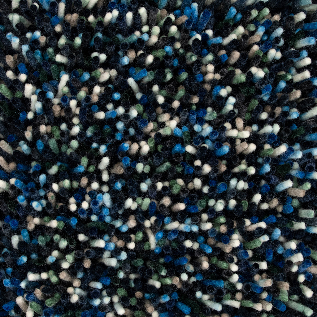 Tapete Shag Feltrado Pop-Art Azul | Tamanho: 140 × 200 cm