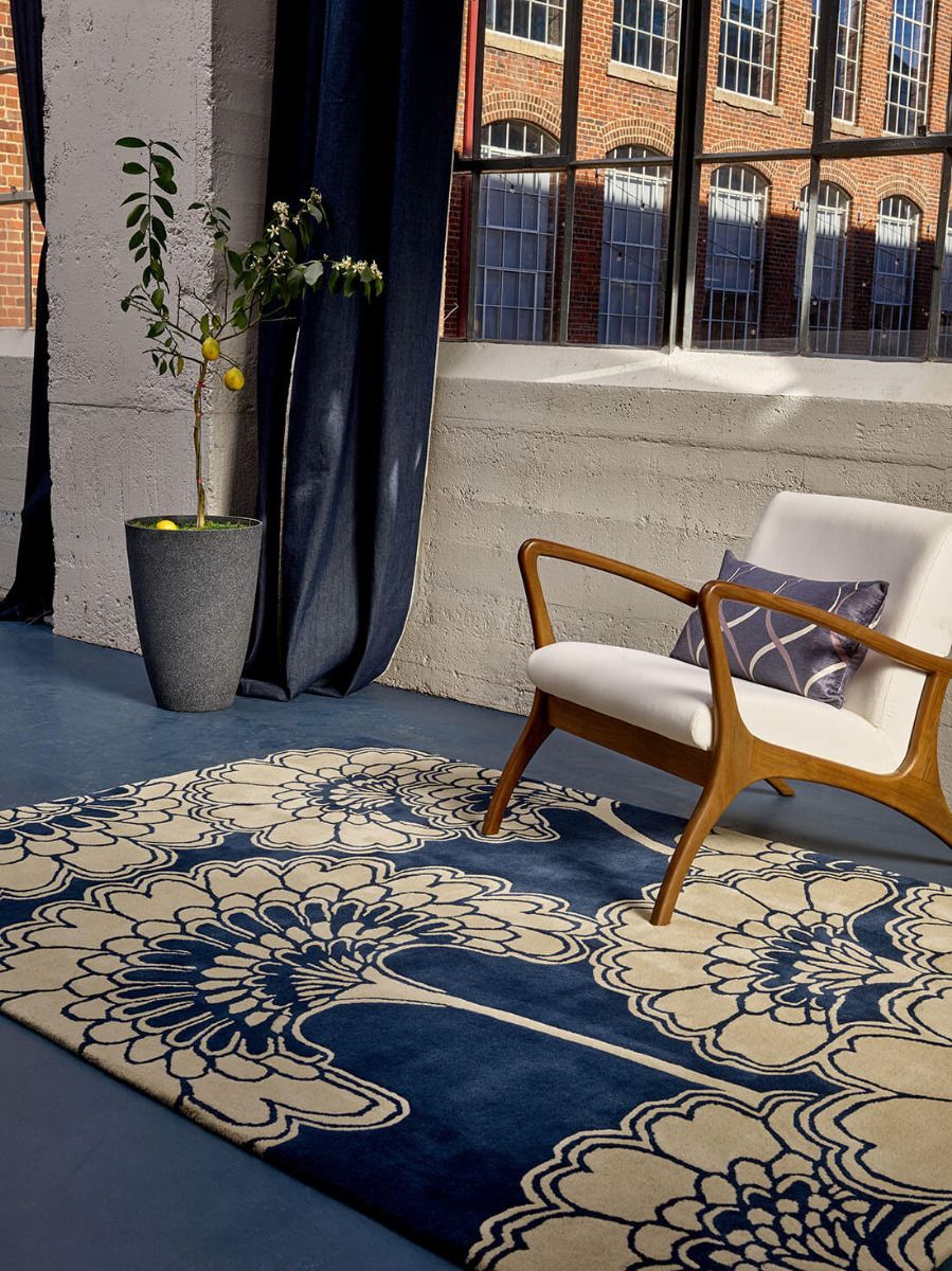 Tapete Japanese Floral Meia-noite | Tamanho: 120 × 180 cm