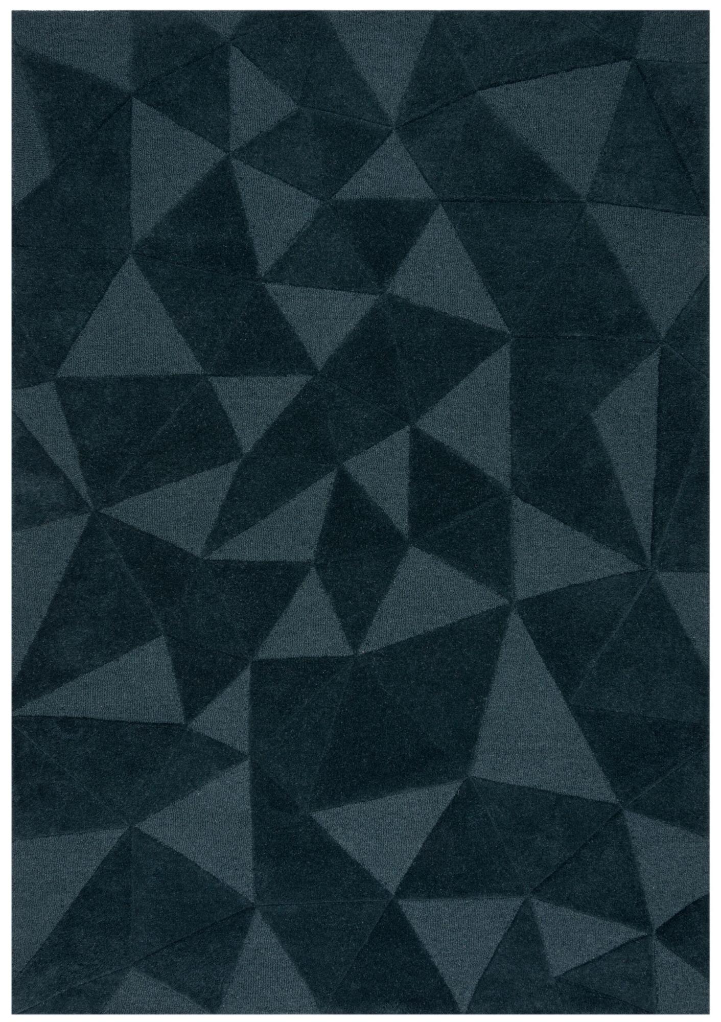Tapete Mosaico de Triângulos Azul-Petróleo