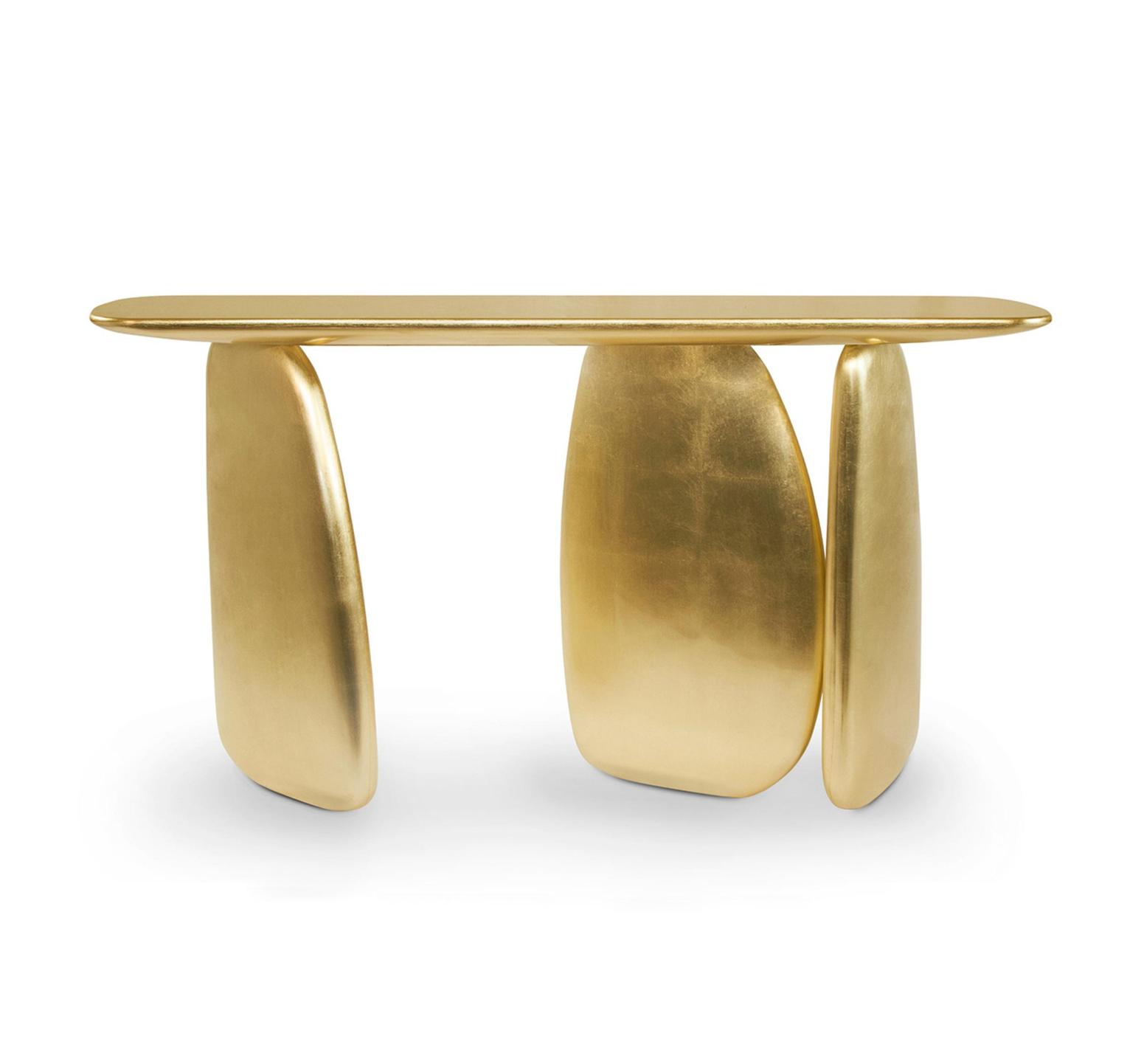 Consola Escultural Dourada