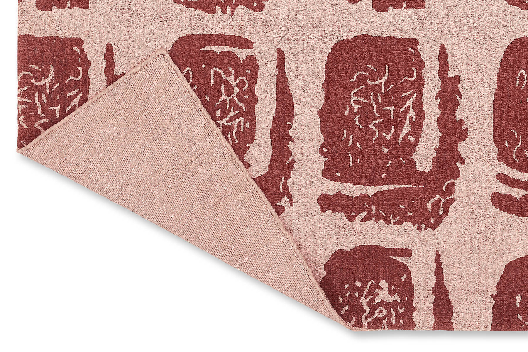 Tapete Woodblock Vermelho | Tamanho: 200 × 280 cm