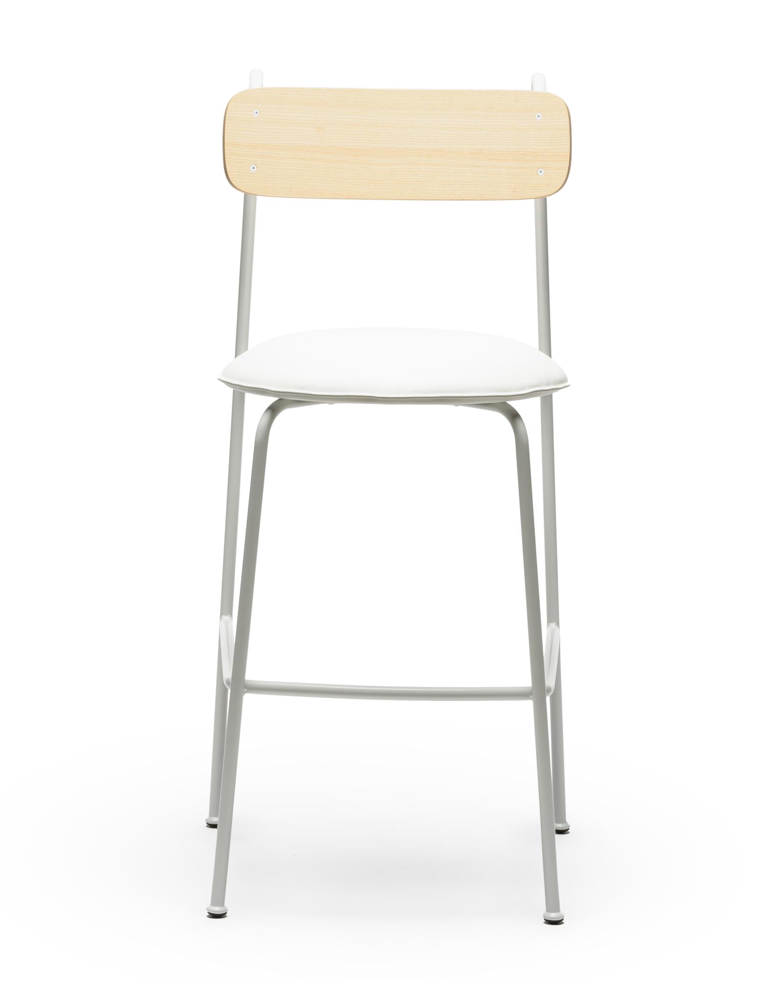 Banco de Bar Lena SG-75 Branco em Freixo