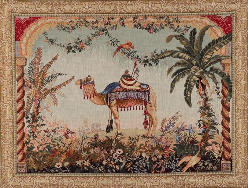 Tapeçaria camelo com margem | Tamanho: 50 × 67 cm
