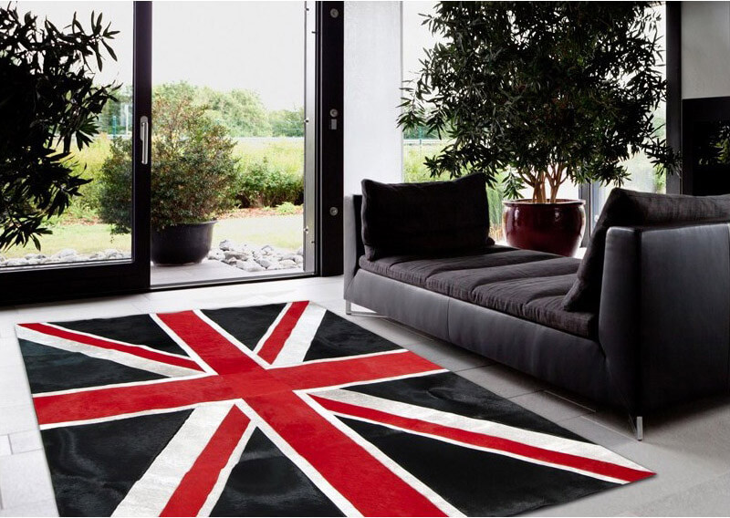 Tapete Pele de Vaca Union Jack col.1 | Tamanho: 135 × 185 cm