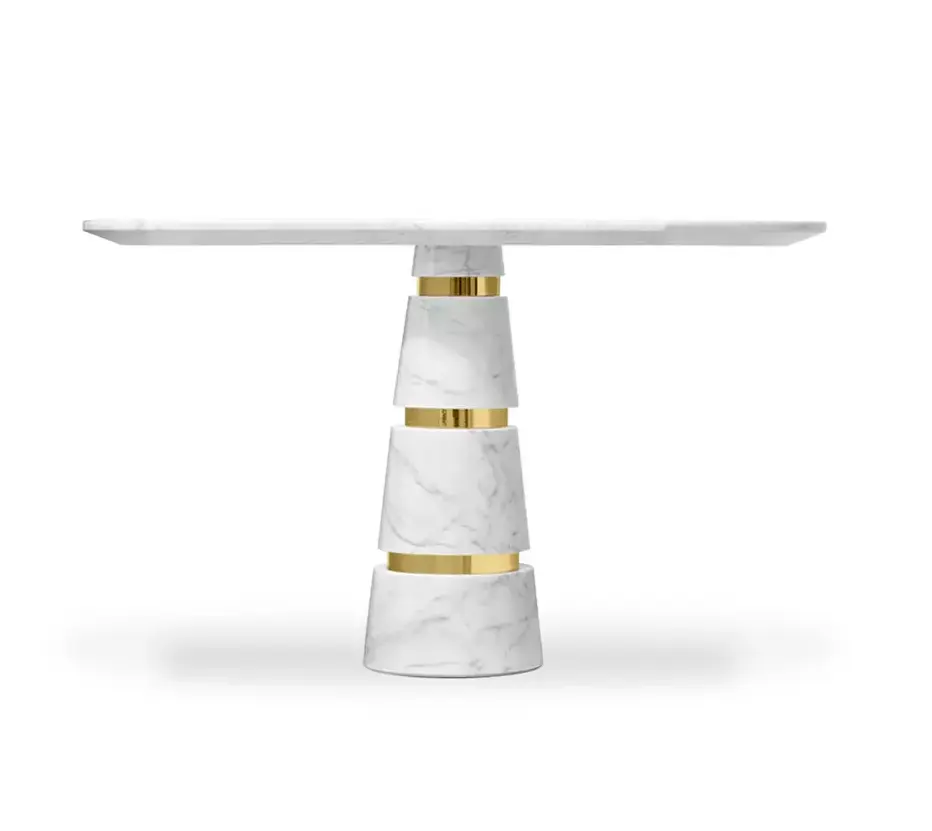 Mesa de Jantar Mármore Carrara Avalanche